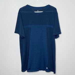 American Tall Men’s Short Sleeve Workout Shirt Blue Size X-Large